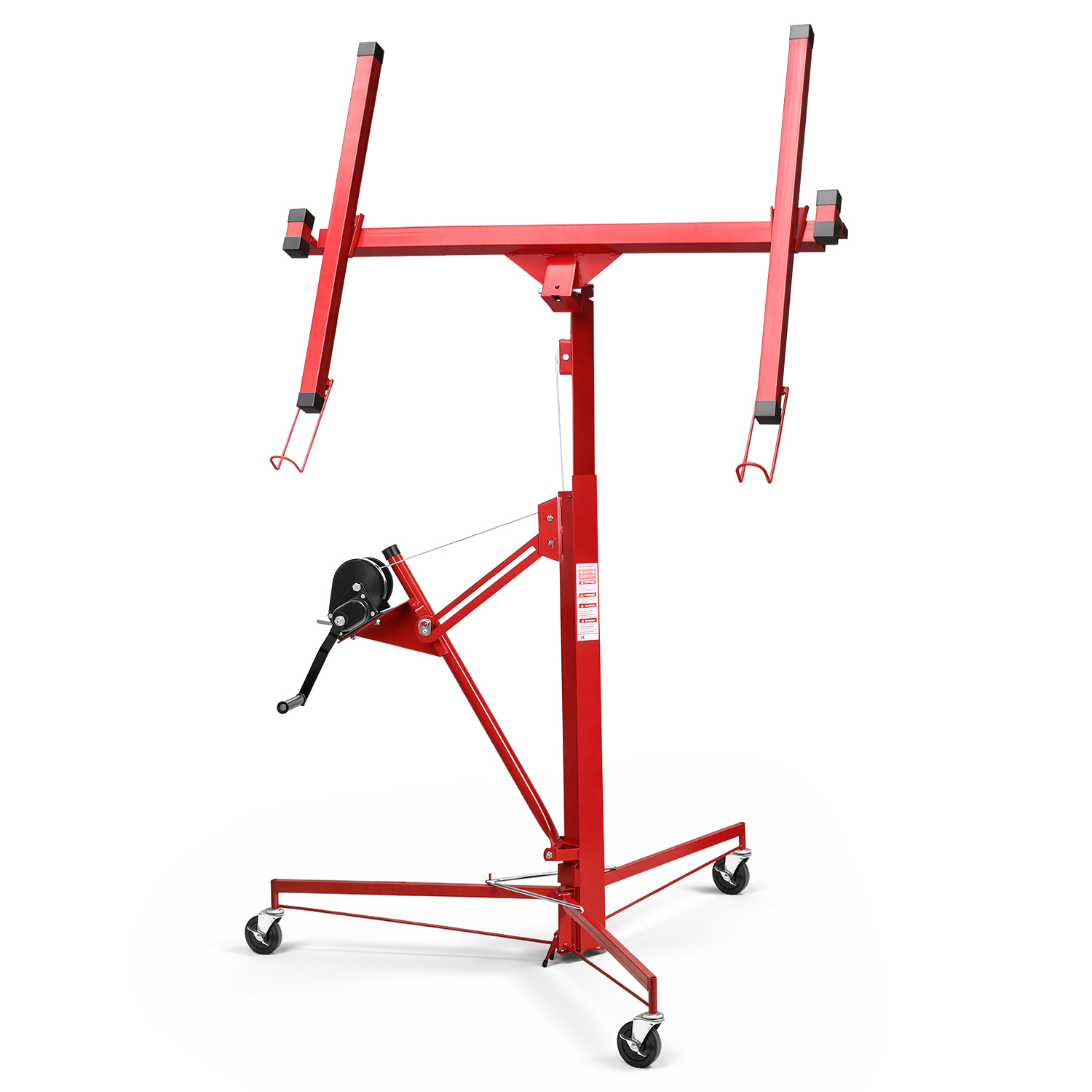 Jiubiaz Plattenheber Trockenbaulift 68 Kg 126–325 Cm Für Gipskartonplatten, 360° Drehbar, Rot