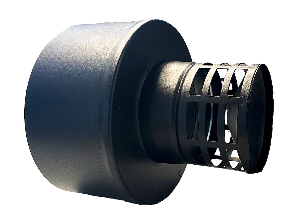 Lufteinlasskappe – Apollo Pellets 2.0 – Schwarz Ø80/130 Mm – Für Horizontale Anschlüsse Joncoux