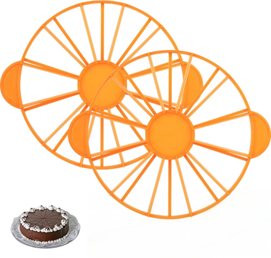 2-teiliges Tortenschneider-set, Tortenteiler Für 10/12 Stücke, Verstellbarer Tortenschneider Aus Kunststoff Für 10/12 Stücke