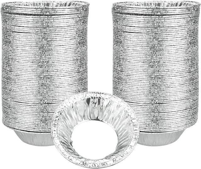 200-teiliges Set Einweg-kuchenformen Aus Aluminiumfolie, Einweg-tortenformen, Einweg-aluminiumbecher, Für Pfannkuchen, Mikrowellengeeignet (silber)