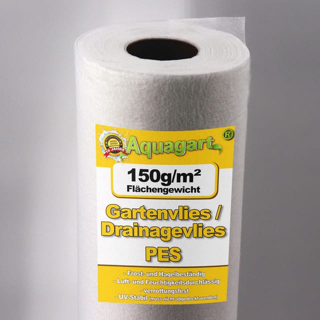 187,5m² Gartenvlies Unkrautvlies Drainagevlies 150g 1,5m Breit