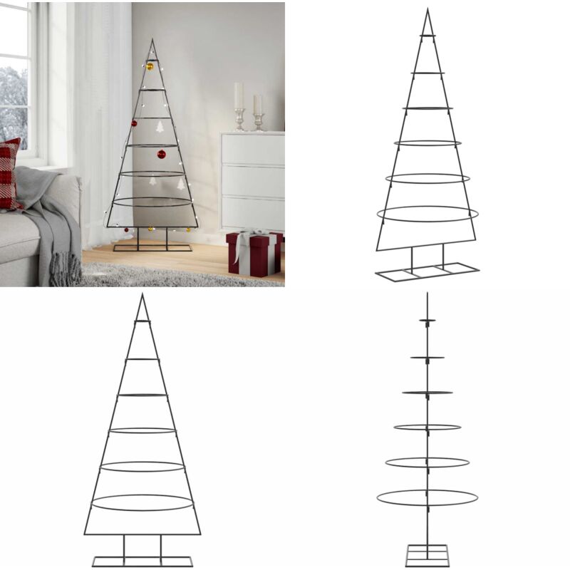 Metall-weihnachtsbaum Für Dekorationen Schwarz 150 Cm - Weihnachtsdekoration - Led-weihnachtsbaum