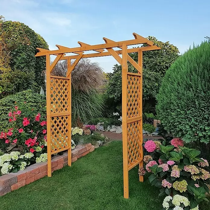 Promadino Pergola Bamberg (Höhe: 208 cm, Ausführung: Ohne Tür & Pflanzkasten)
