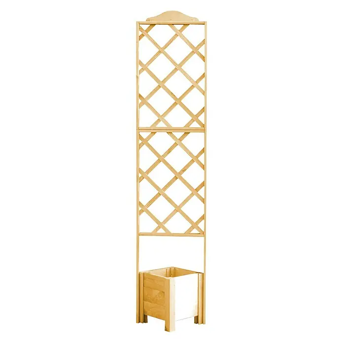 Promadino Pflanzkasten Botanica (Außenmaß (L x B x H): 47 x 45 x 210 cm, Holz, Braun)