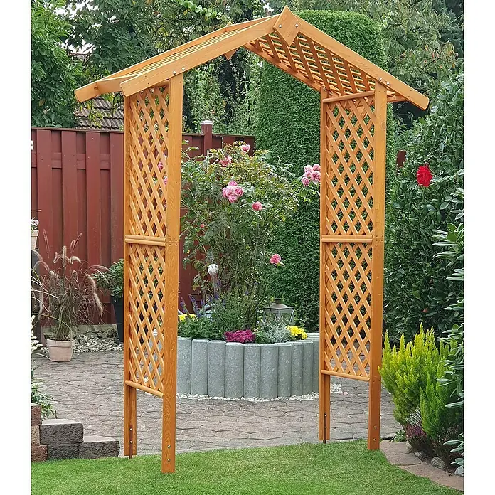 Promadino Rosenbogen (167 x 53 x 219 cm, Honig, Holz)