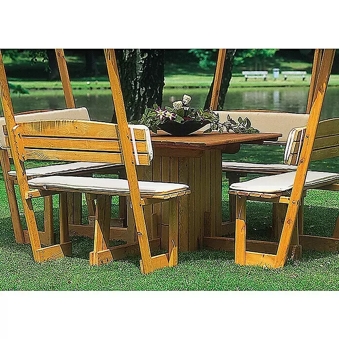 Promadino Sitzauflage Rosenheim (Beige, L x B x H: 98 x 35 x 3 cm)