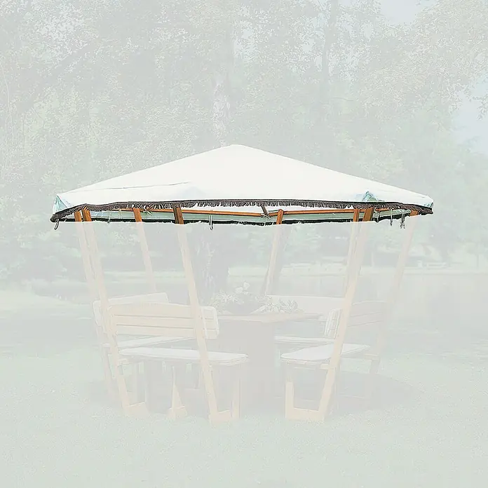 Promadino Ersatzdach Rosenheim (Weiß, Passend für: Pavillon Rosenheim)