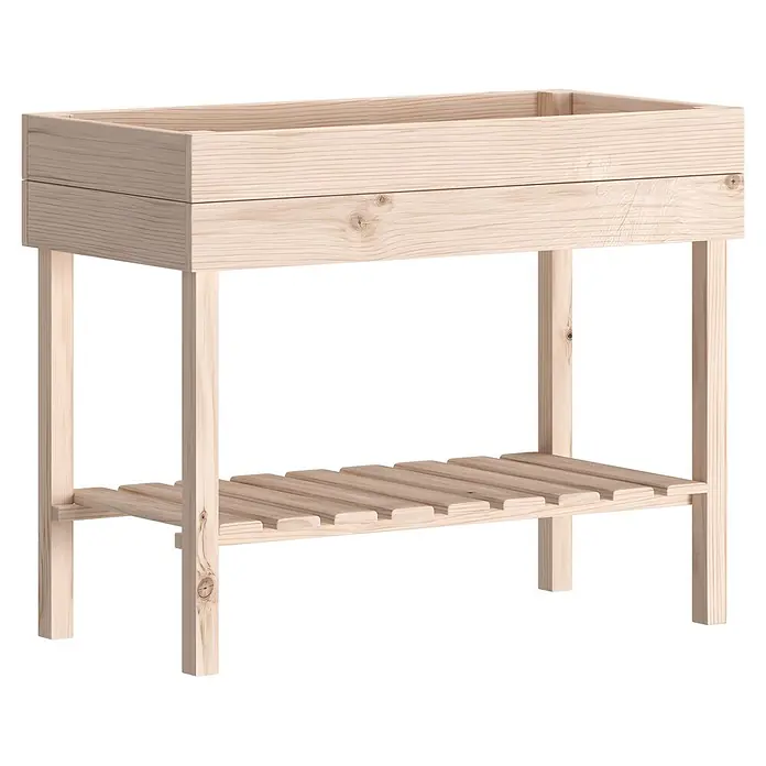 Promadino Hochbeet (100 x 50 x 80 cm, Holz, Natur)