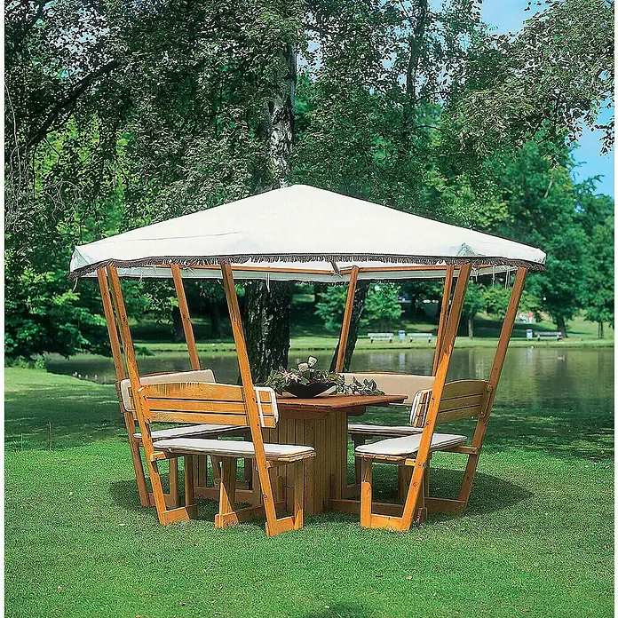 Promadino Standard-Pavillon (L x B: 304 x 304 cm, Weiß)