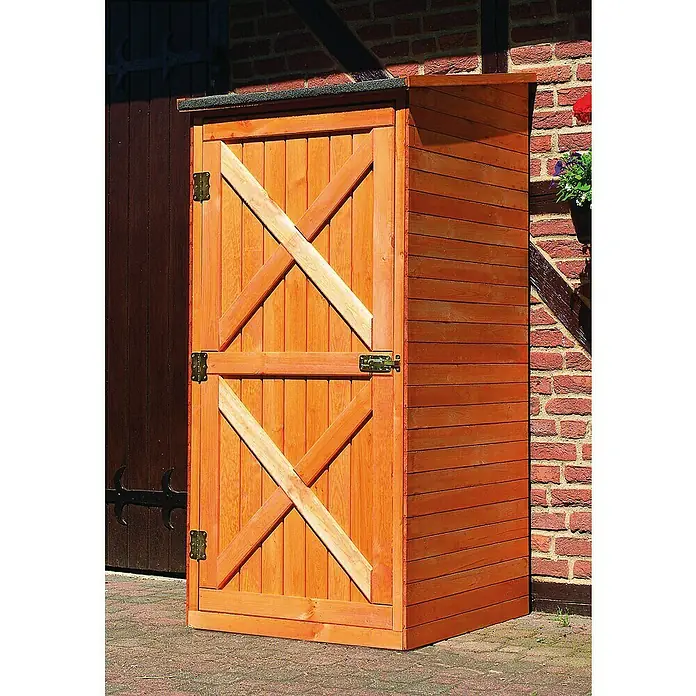 Promadino Geräteschrank Pforzheim (Holz, Honigbraun)