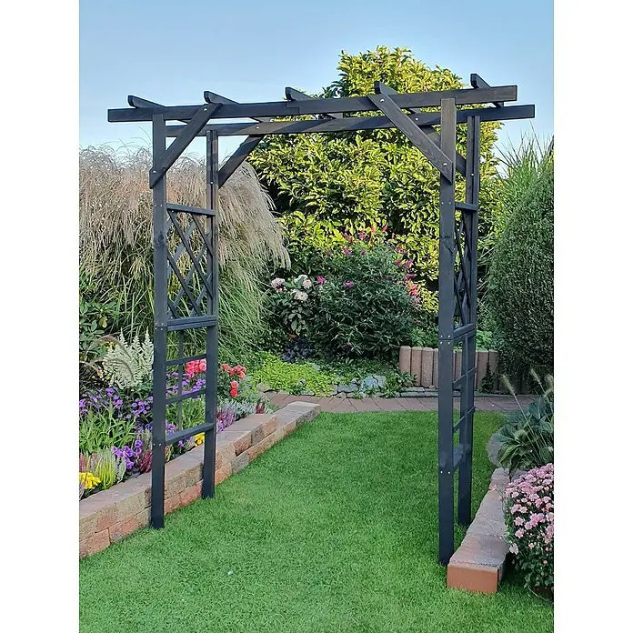 Promadino Pergola Ben (60 x 200 x 210 cm, Anthrazit, Holz)