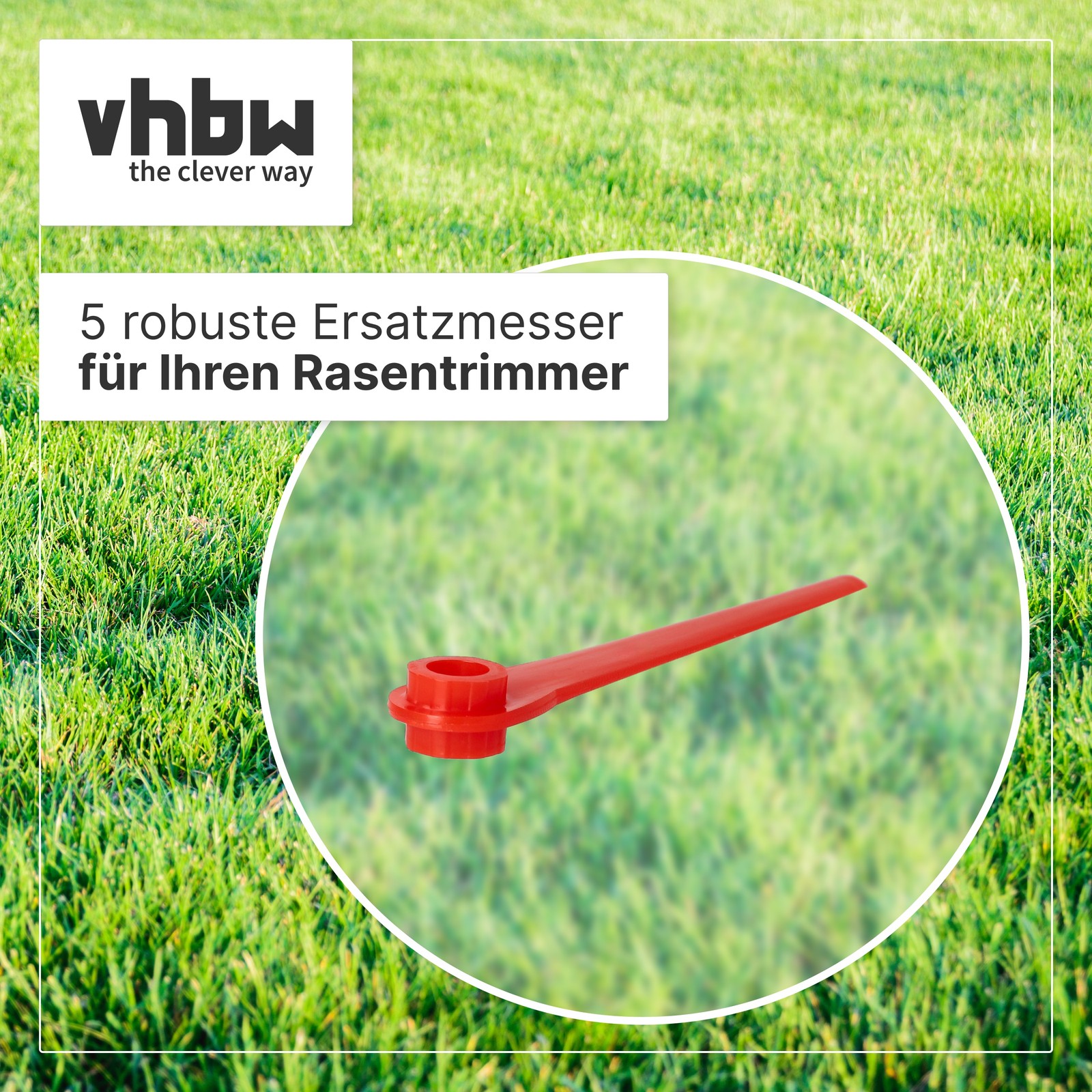 5 Messer Klingen für Gardena Comfort-Cut Li18/23R 9825 Rasentrimmer Bild 6
