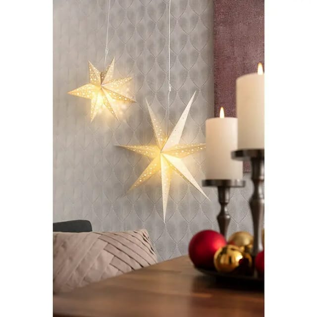 Markslöjd Papierstern Solvalla weiß, Ø 45 cm
