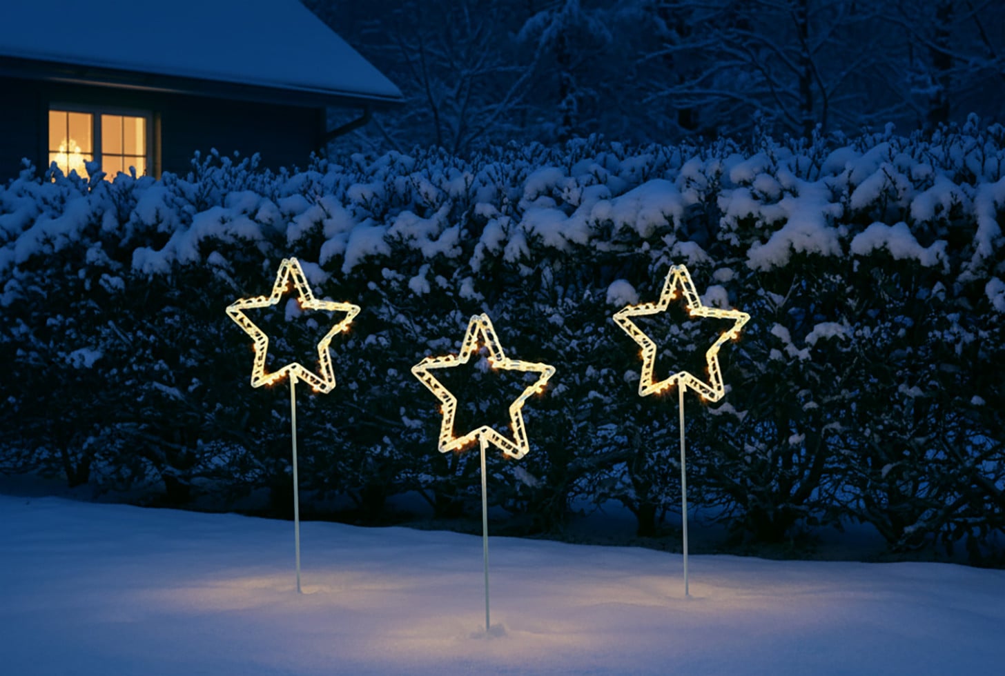 TrendLine LED Stecker Stern Ø 12 x 36 cm warmweiß 3er Pack