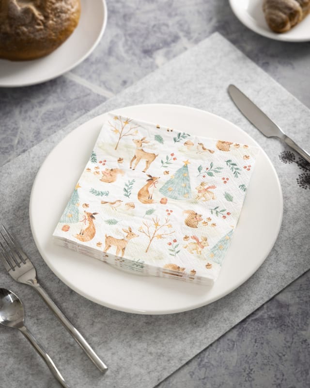 Eglo Servietten X-Mas Tiere & Bäume Pasig bunt 16,5 x 16,5 cm - 20er Pack