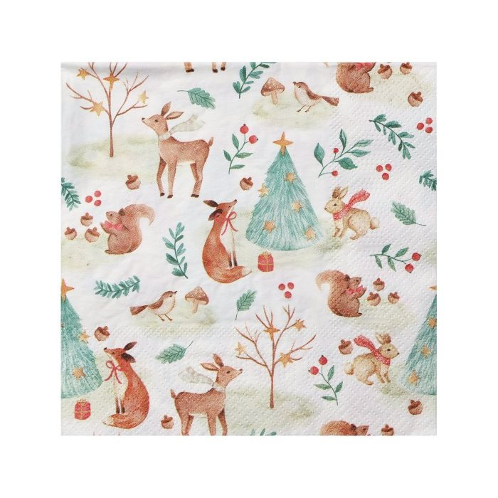 Eglo Servietten X-Mas Tiere & Bäume Pasig bunt 16,5 x 16,5 cm - 20er Pack Bild 2