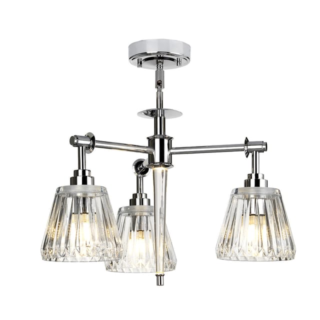 Agatha - 3 Licht Multi Arm Deckenpendelleuchte Chrom Poliert Ip44, G9 - Elstead