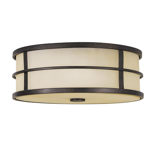 Elstead Fusion - 3 Light Flush Mount Deckenleuchte Bronze, E27