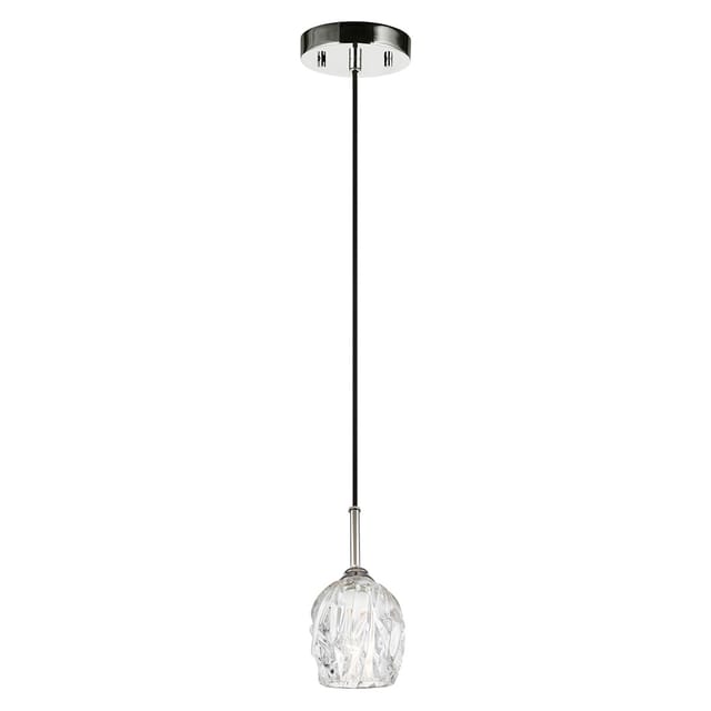 Rubin - 1 Lichtdecke Mini Anhänger Poliertes Nickel, G9 - Elstead