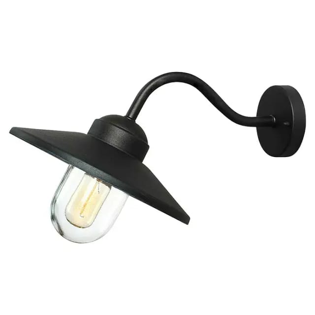 Elstead - Klampenborg - 1 Leichte Outdoor Fisherman Dome Wandlaterne Schwarz Ip44, E27