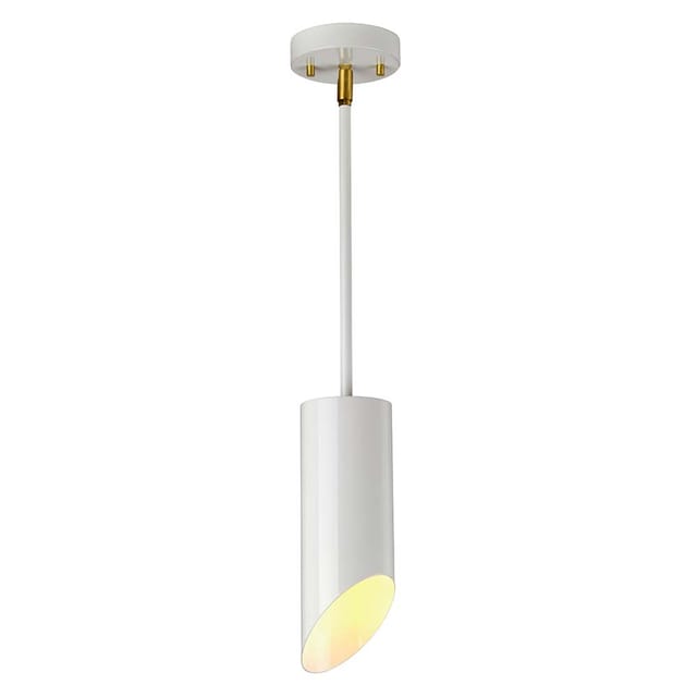 Elstead - Pendellampe Hängeleuchte Deckenleuchte Stahl Messing Weiß D 11 Cm Designleuchte