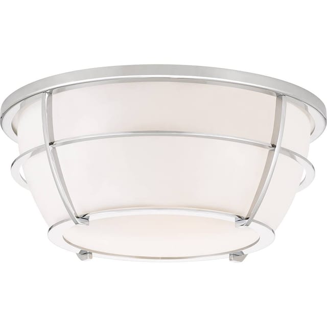 Elstead - Chance - 2 Light Flush Mount - Poliertes Chrom-finish, E27