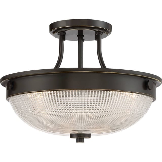 Elstead - Mantle - 2 Light Semi-flush - Palladio Bronze, E27