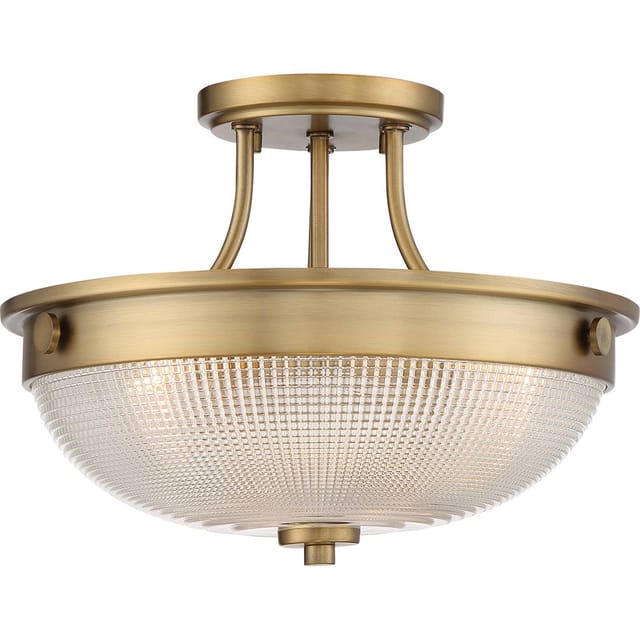 Elstead - Mantle - 2 Light Semi-flush - Verwittertes Messing, E27