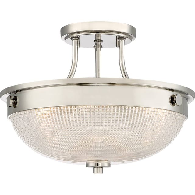 Elstead - Mantle - 2 Light Semi-flush - Nickel Poliert, E27