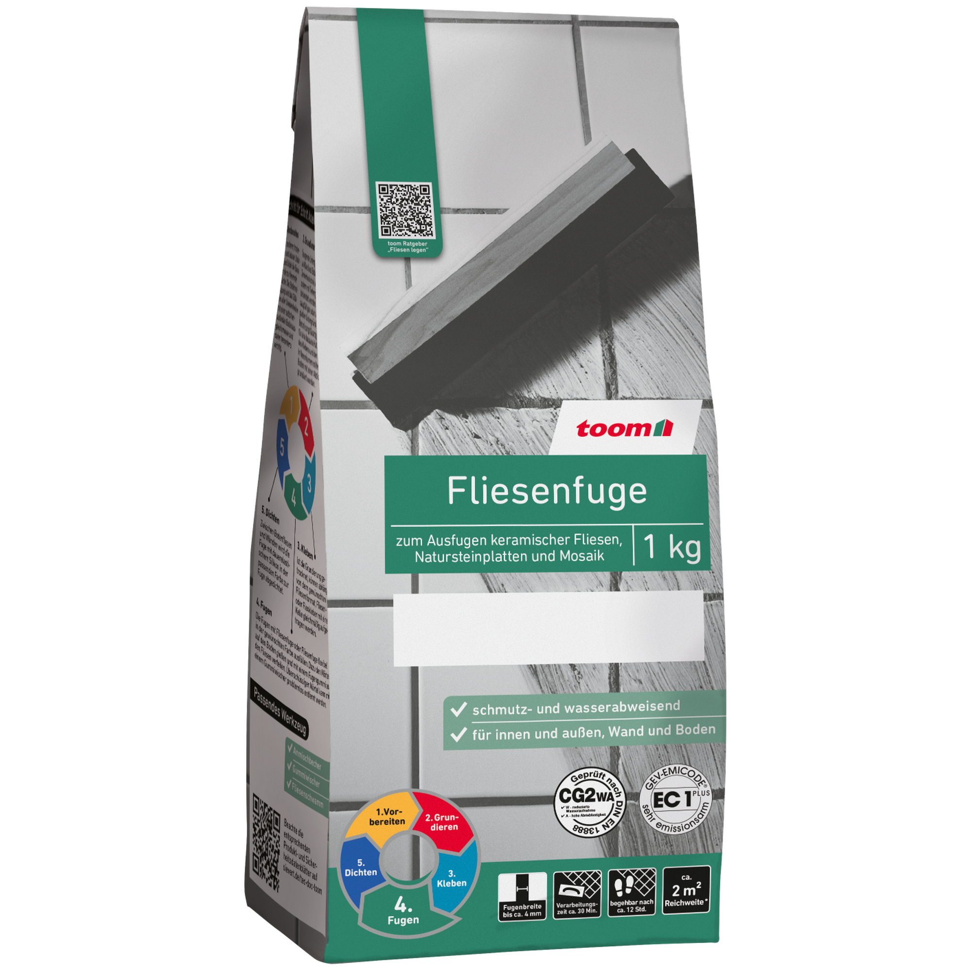 toom Fliesenfuge basaltgrau 1 kg