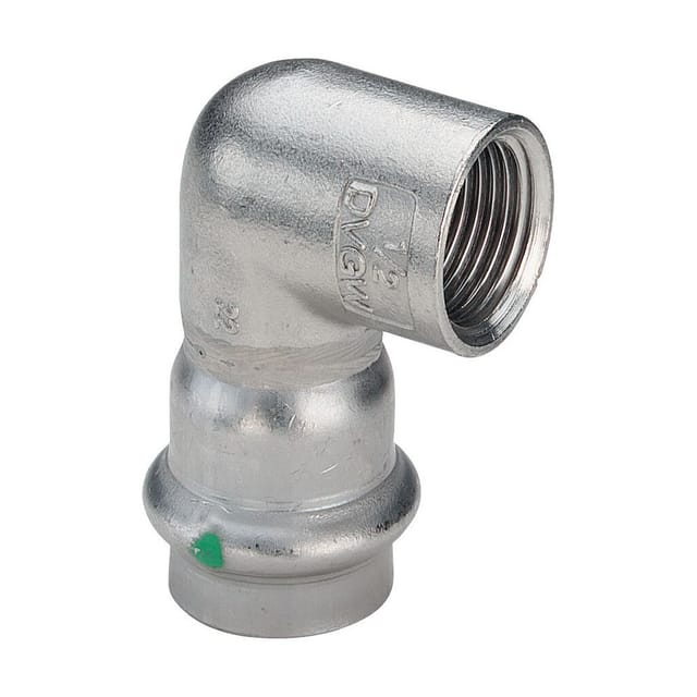 Viega Winkel 90 Gr Mit Sc Sanpress Inox 2314.2 In 42mm X Rp1 1/2 Edelstahl