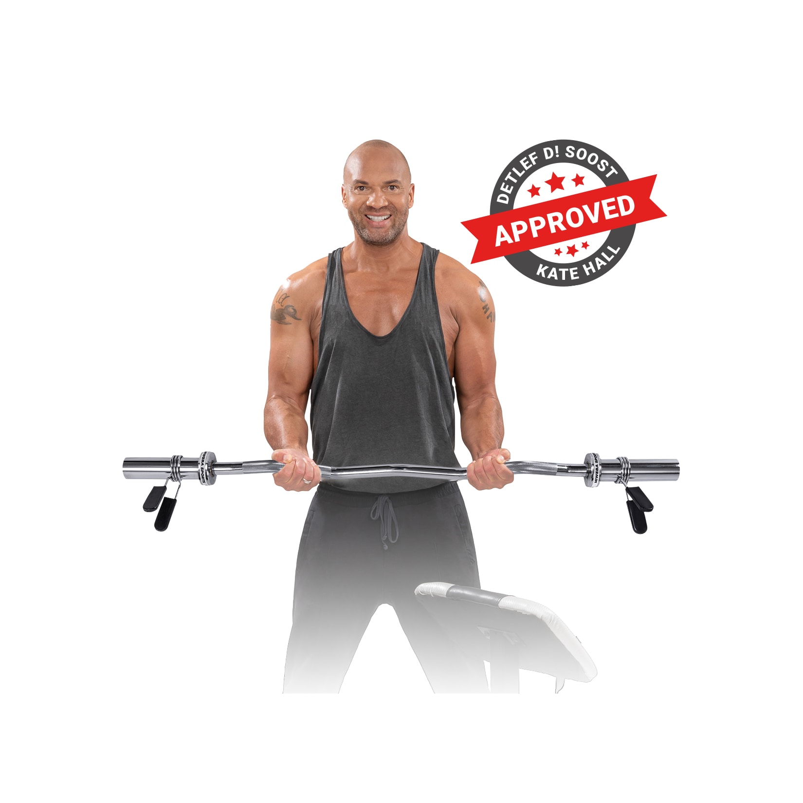 Miweba Sports Profi SZ-Stange Olympia CS201, Federverschluss, 120 cm, Ø 50 mm, bis 320 kg, Stahl