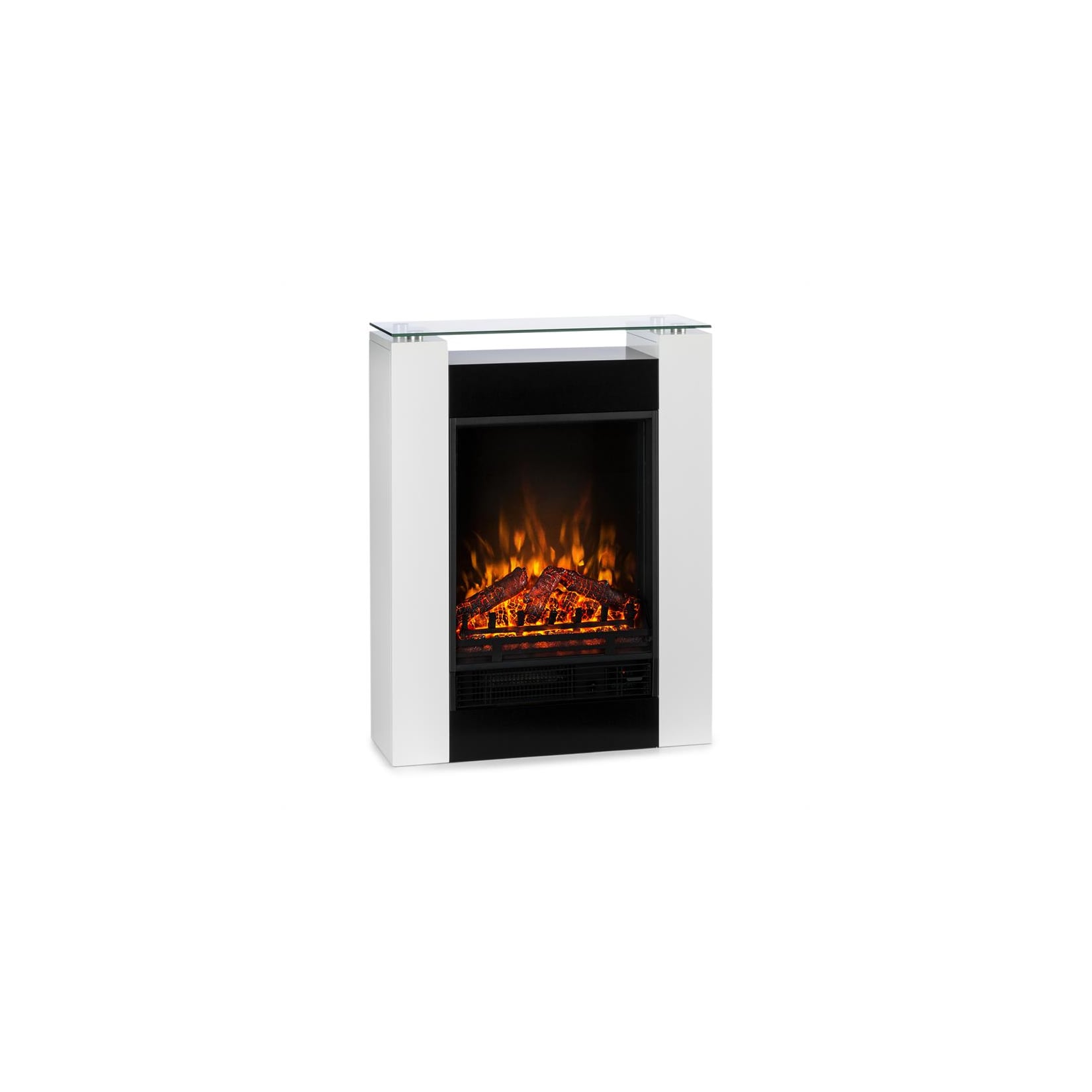 Studio 5 Elektrischer Kamin Heizlüfter 900/1800 W Fernbedienung Weiß