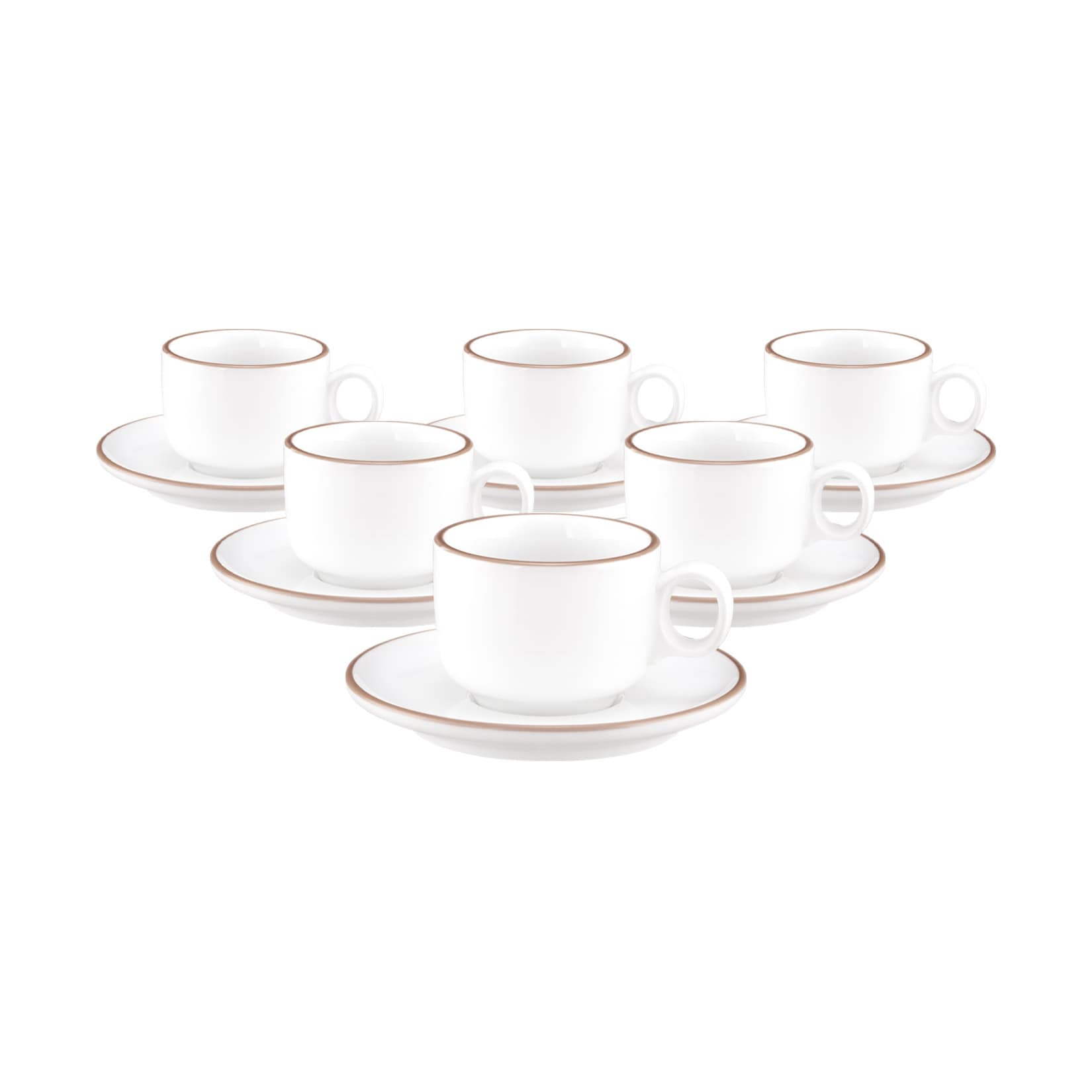 Seltmann Weiden Espressotassen mit Untertassen Sento Home Pure Lines 80 ml 6er Set