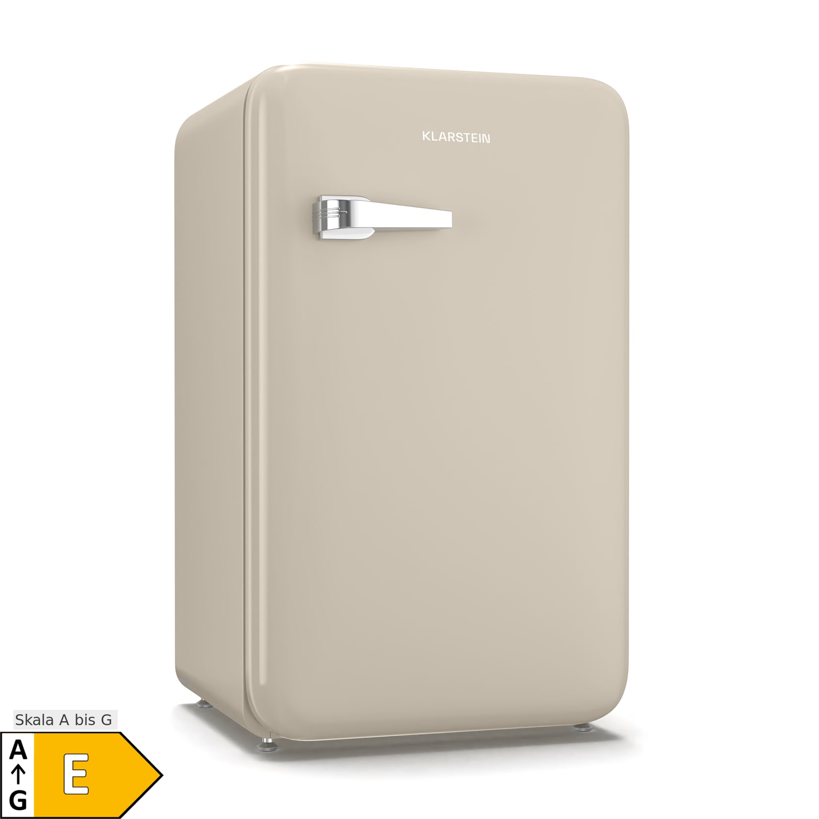 Audrey Evo Mini Kühlschrank 90L Retro-Design leise kompakt 3 Farben Creme 90 Liter
