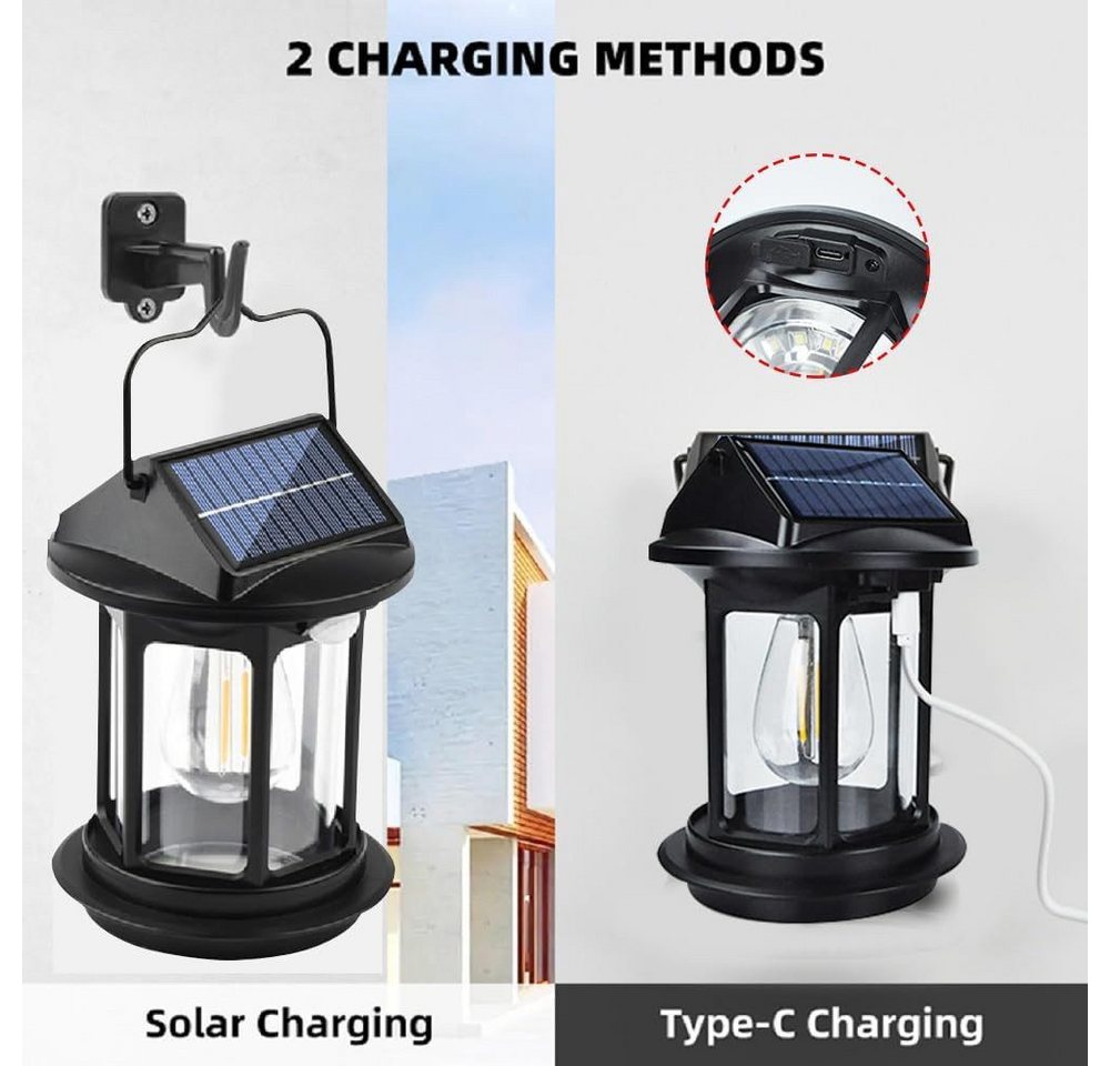 feinlux LED Solarleuchte mit Bewegungsmelder, 4 Modi, LED fest integriert, Tageslichtweiß, für Außen, Balkon und Terrasse Bild 3