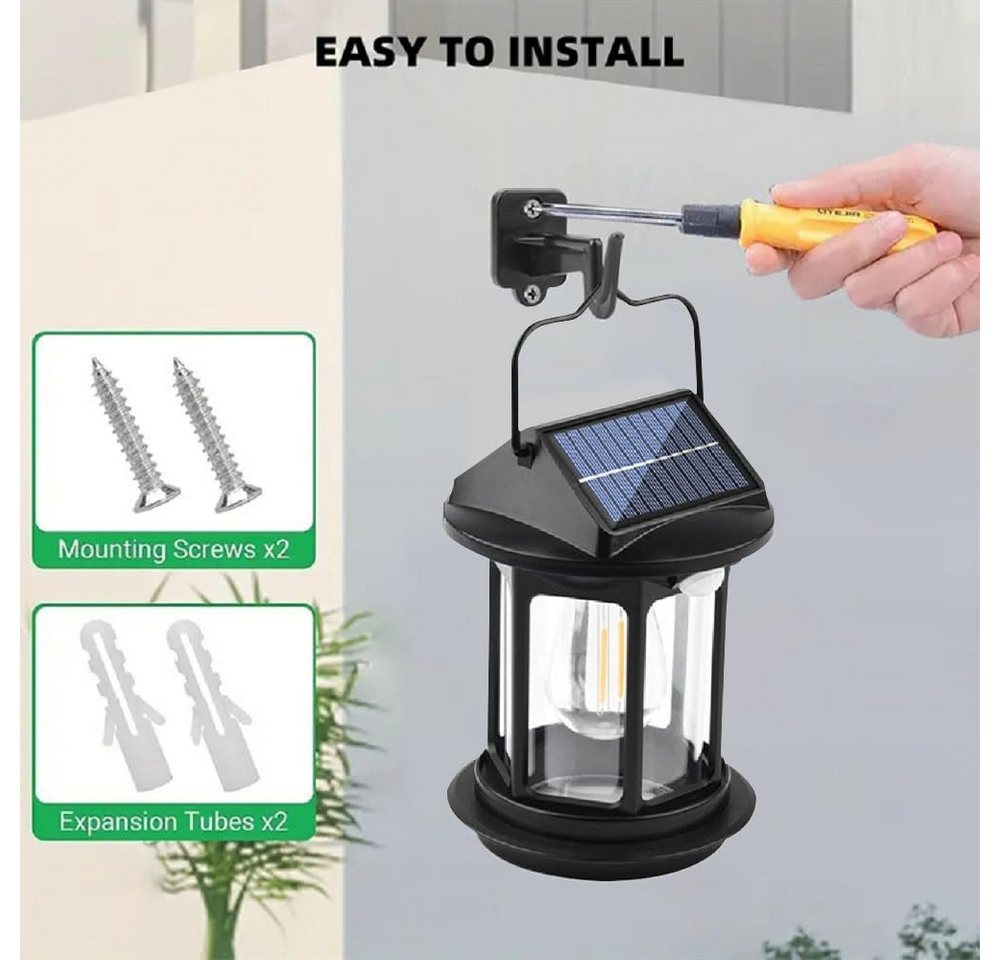 feinlux LED Solarleuchte mit Bewegungsmelder, 4 Modi, LED fest integriert, Tageslichtweiß, für Außen, Balkon und Terrasse Bild 4