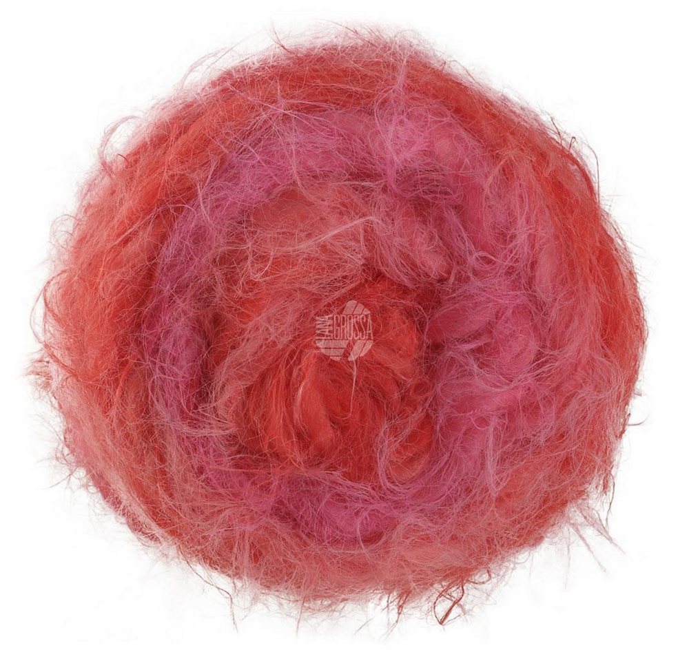 LANA GROSSA Basta Mista 0106 rosa pink lachs koralle rot Häkelwolle, 100 m