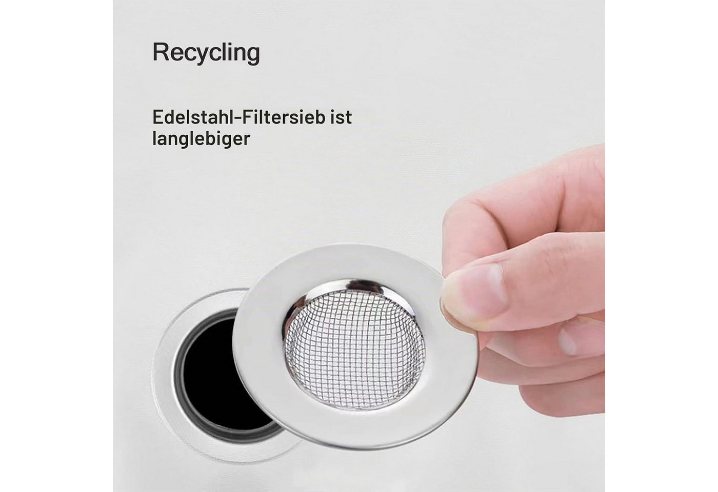 LuxusKollektion Duschablauf Abflusssieb Dusche Edelstahl 2St 7,8cm Bild 5