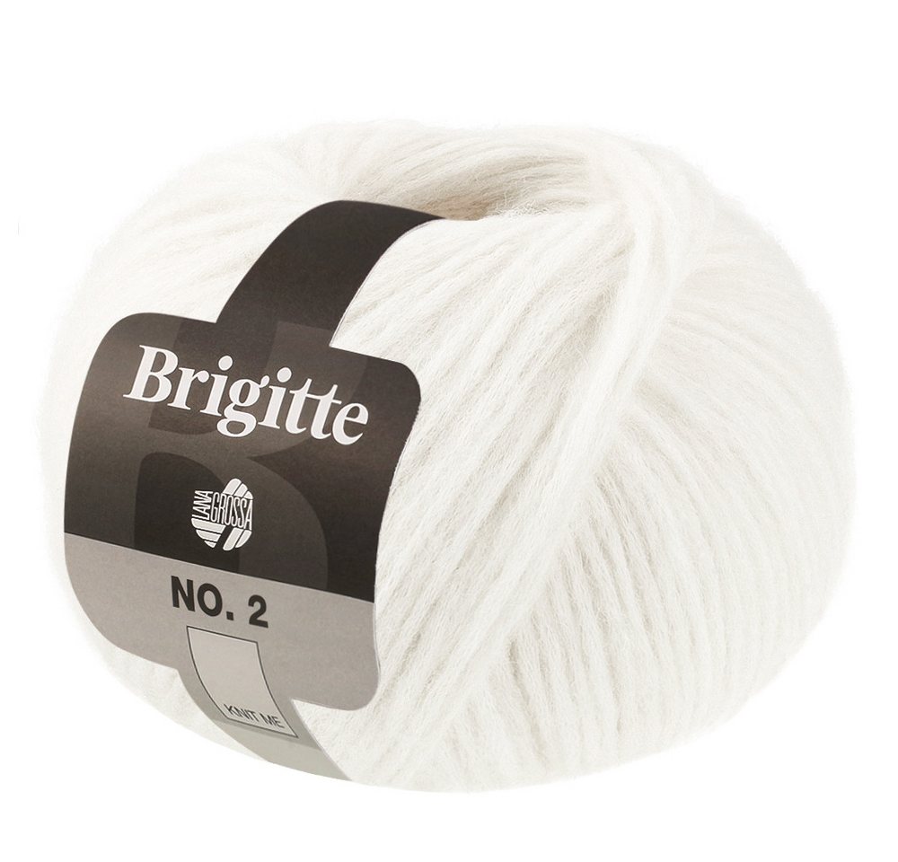 LANA GROSSA BRIGITTE NO. 2 Alpaka Baumwolle Strickgarn Häkelwolle, 140 m (Alpaka-Mix für voluminöse Lieblingsstücke, Flauschiges Fashiongarn für moderne Stricklooks), 50 g