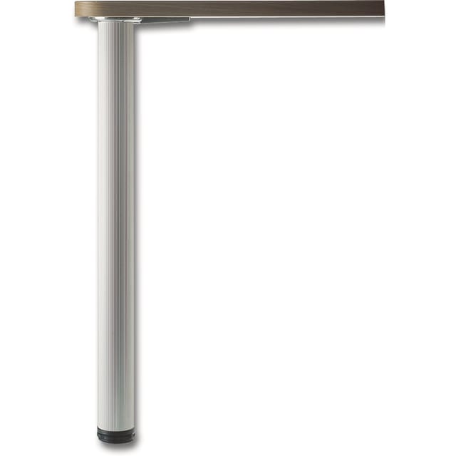 Tischfuß Aluminia Ø 60 Mm, Länge 690 Mm, Aluminium Silber Gerillt