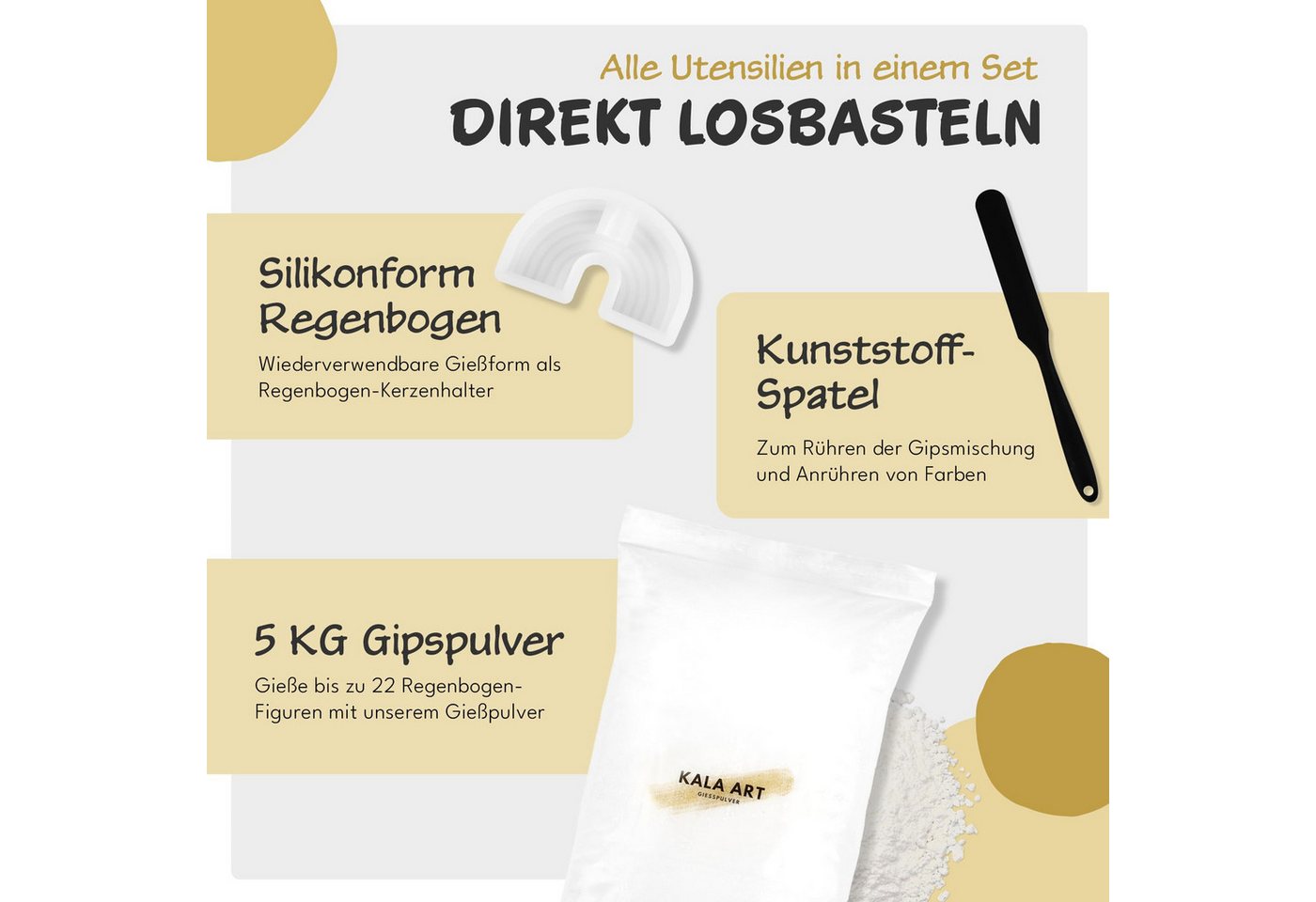 Kala Art Modelliermasse Gießpulver Starterset Bild 4