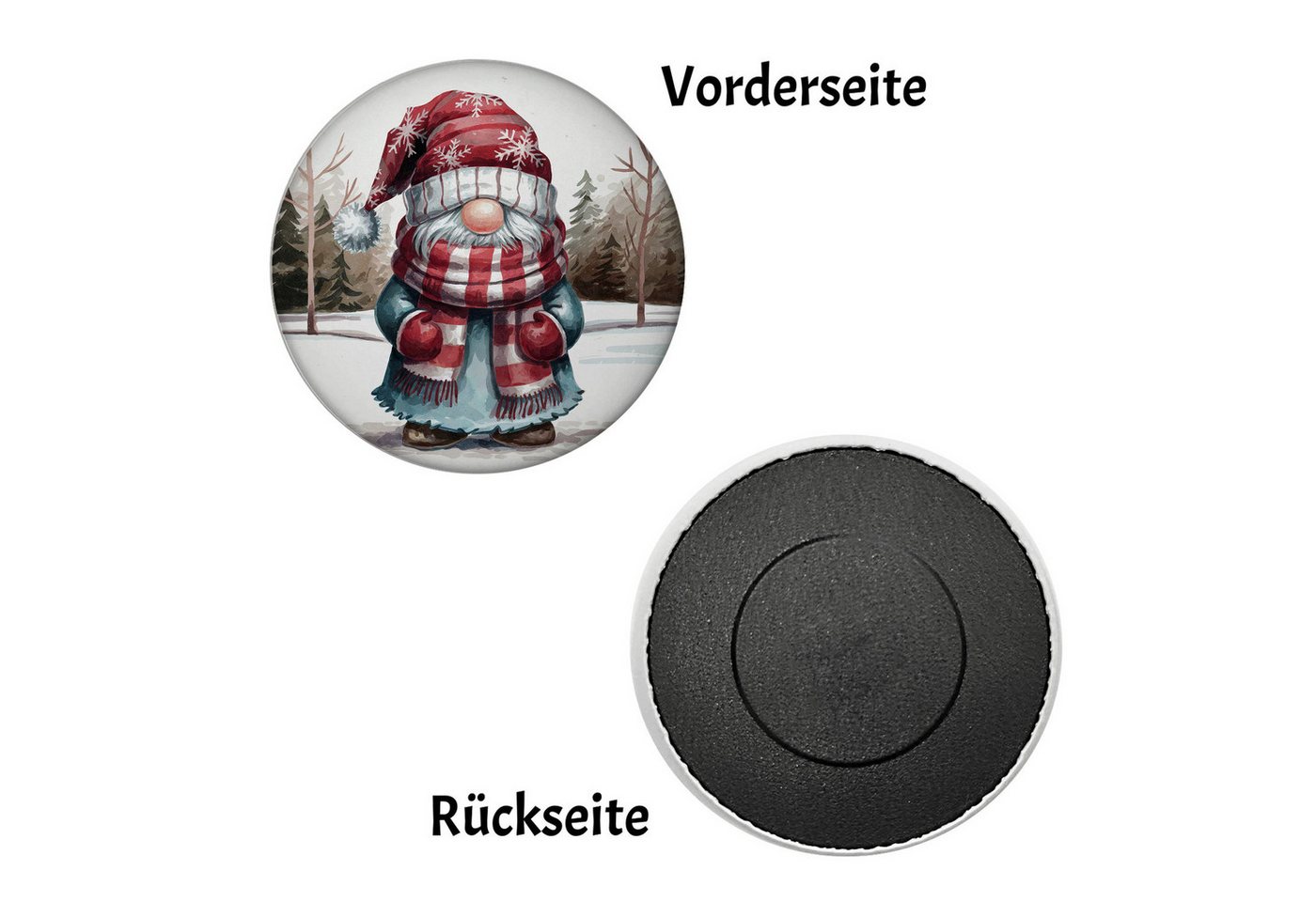 speecheese Magnet Wichtel mit rotem Schal Magnet - Dekorative Magnet