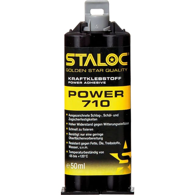 Power 710 50ml Milchig Weiß + Mischer 2k-strukturklebstoff, 2 Komponentenkleber - Staloc
