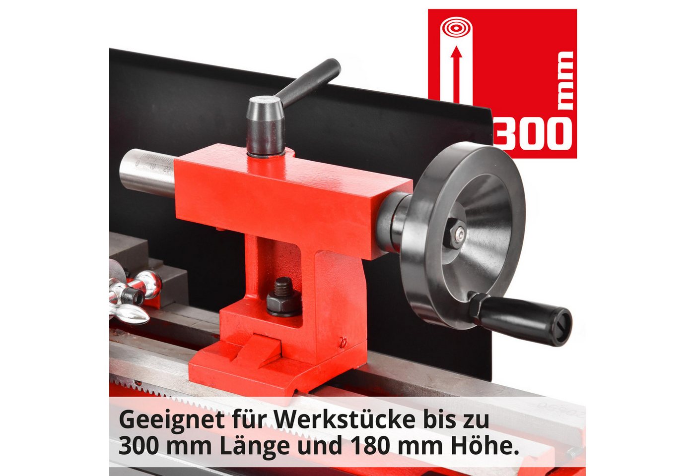 Hecht Minidrehmaschine 8410 Mini-Drehbank Metall 370 W, Präzision Feinmechanik