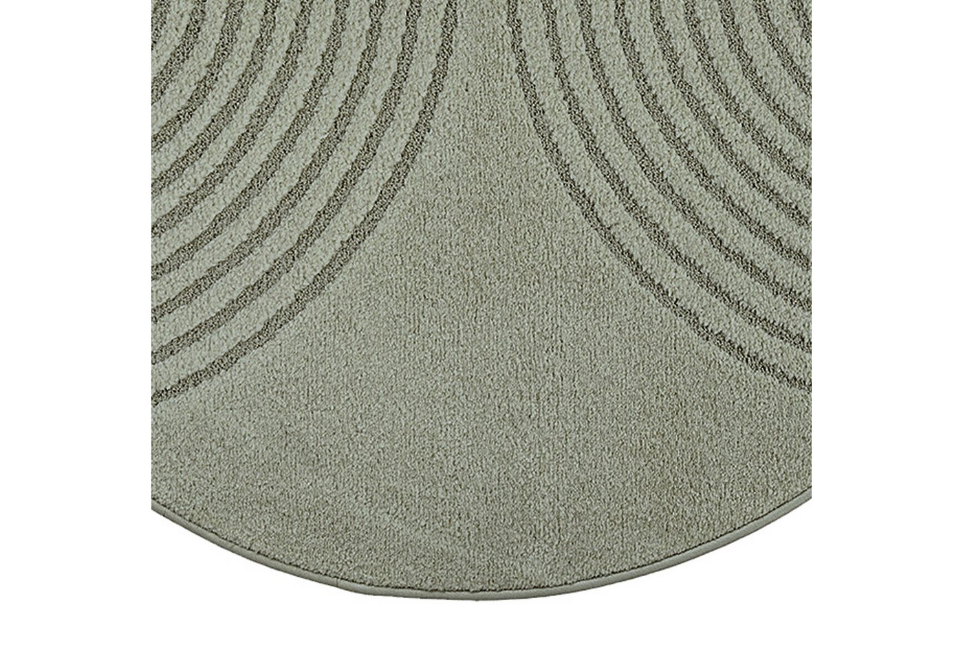 Carpetia Teppich Designteppich Grün mit 3D-Kreismuster modern und elegant, Rund