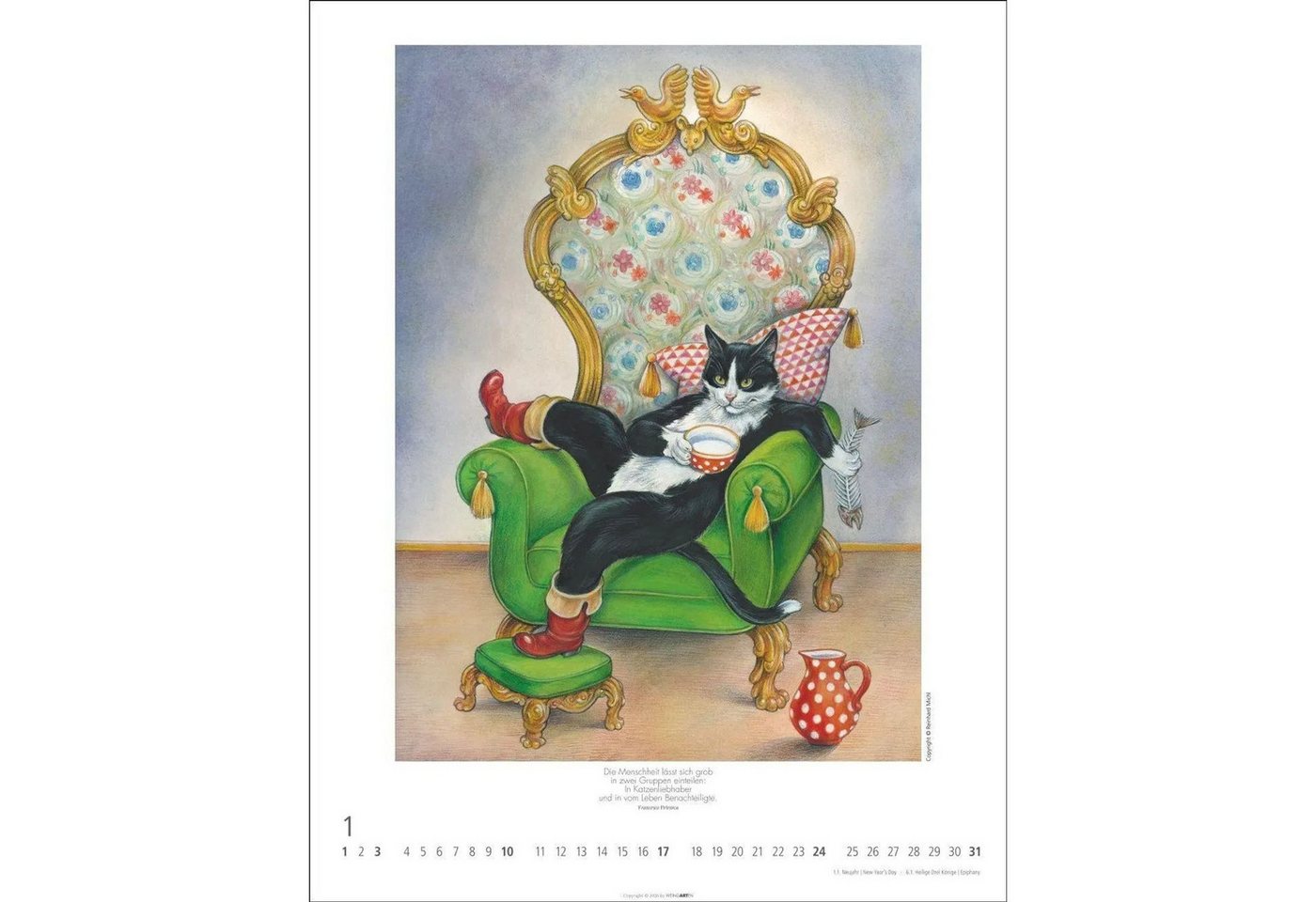 Wandkalender Schnurren und Kratzen - Bilder von Katzen Kalender 2027 Bild 2