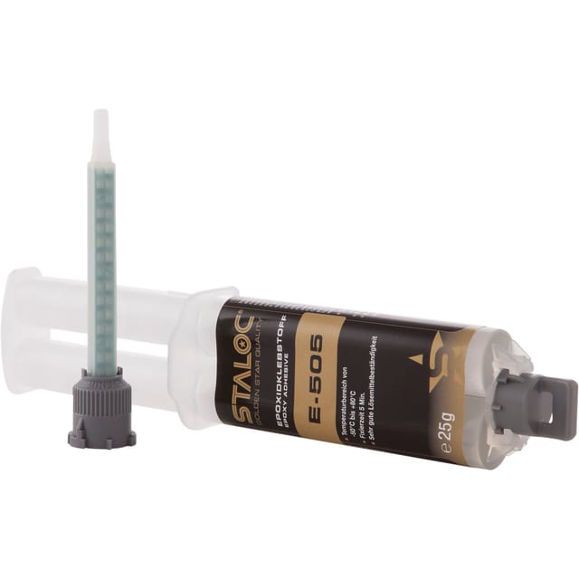 E-505 Epoxidklebstoff 25 Ml Transparent, + Mischer, Allzweckkleber, Metallkleber 2k - Staloc
