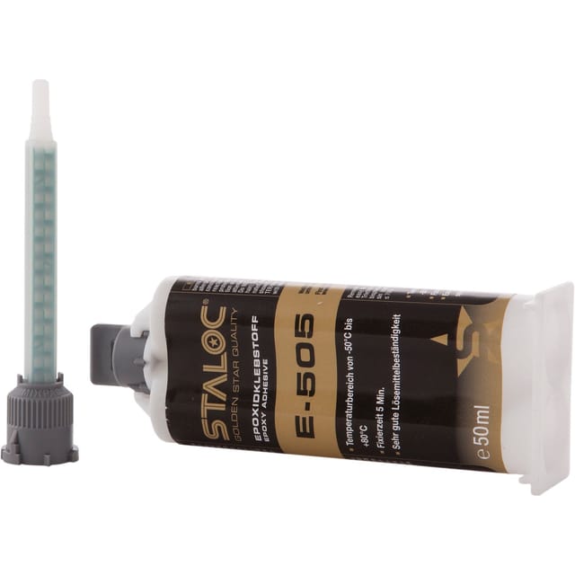E-505 Epoxidklebstoff 50 Ml Transparent, + Mischer, Allzweckkleber, Metallkleber 2k - Staloc
