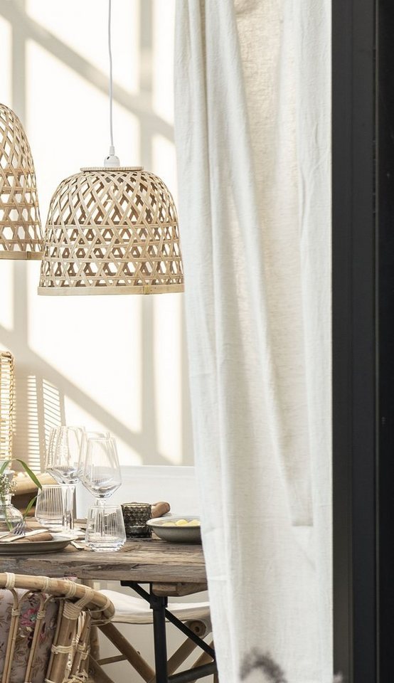 Ib Laursen Hängeleuchte Hängelampe Pendelleuchte Lampe Bambus D 34cm Ib Laursen 3836-14, Fassung E 27, Leuchtmittel ist nich enthalten